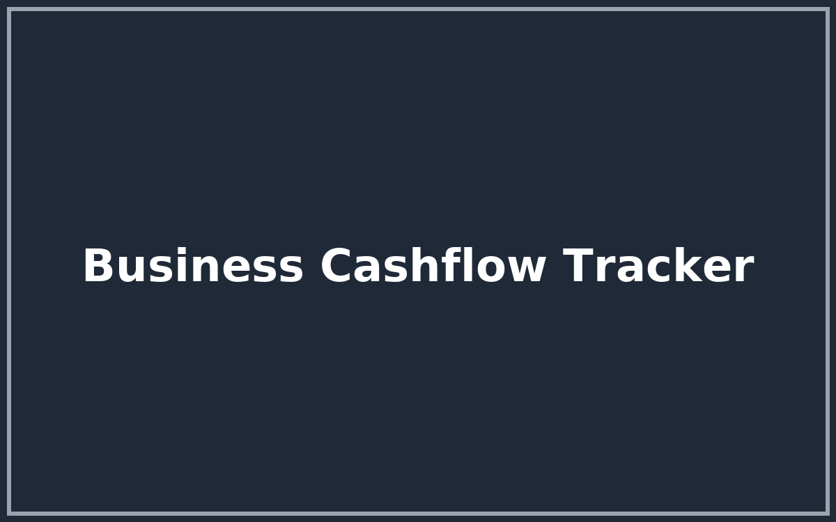Business Cashflow Tracker (Excel) — printable PDF, Google Sheets & Excel formats included for easy use — designed for students, teachers, parents and busy professionals