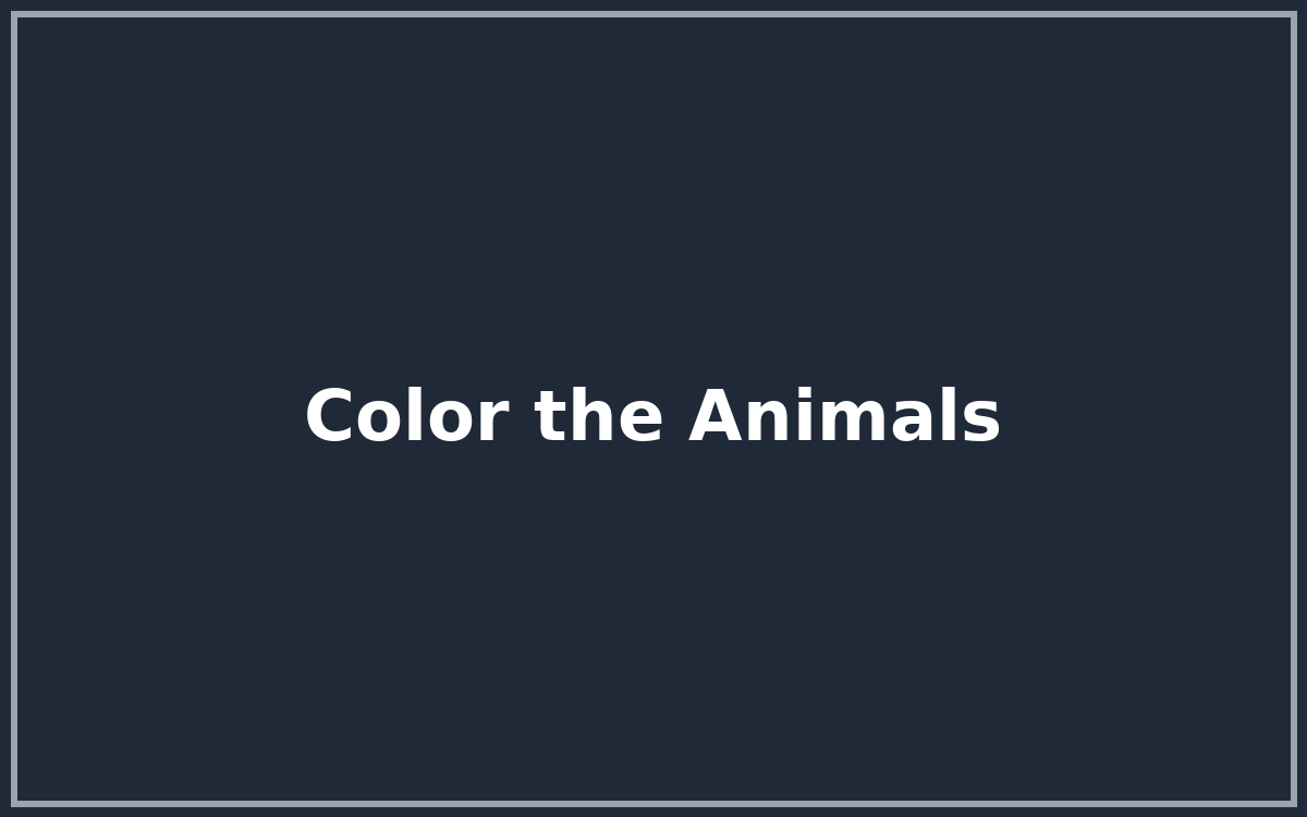 Color the Animals (20 Coloring Pages) — printable PDF, Google Sheets & Excel formats included for easy use — designed for students, teachers, parents and busy professionals