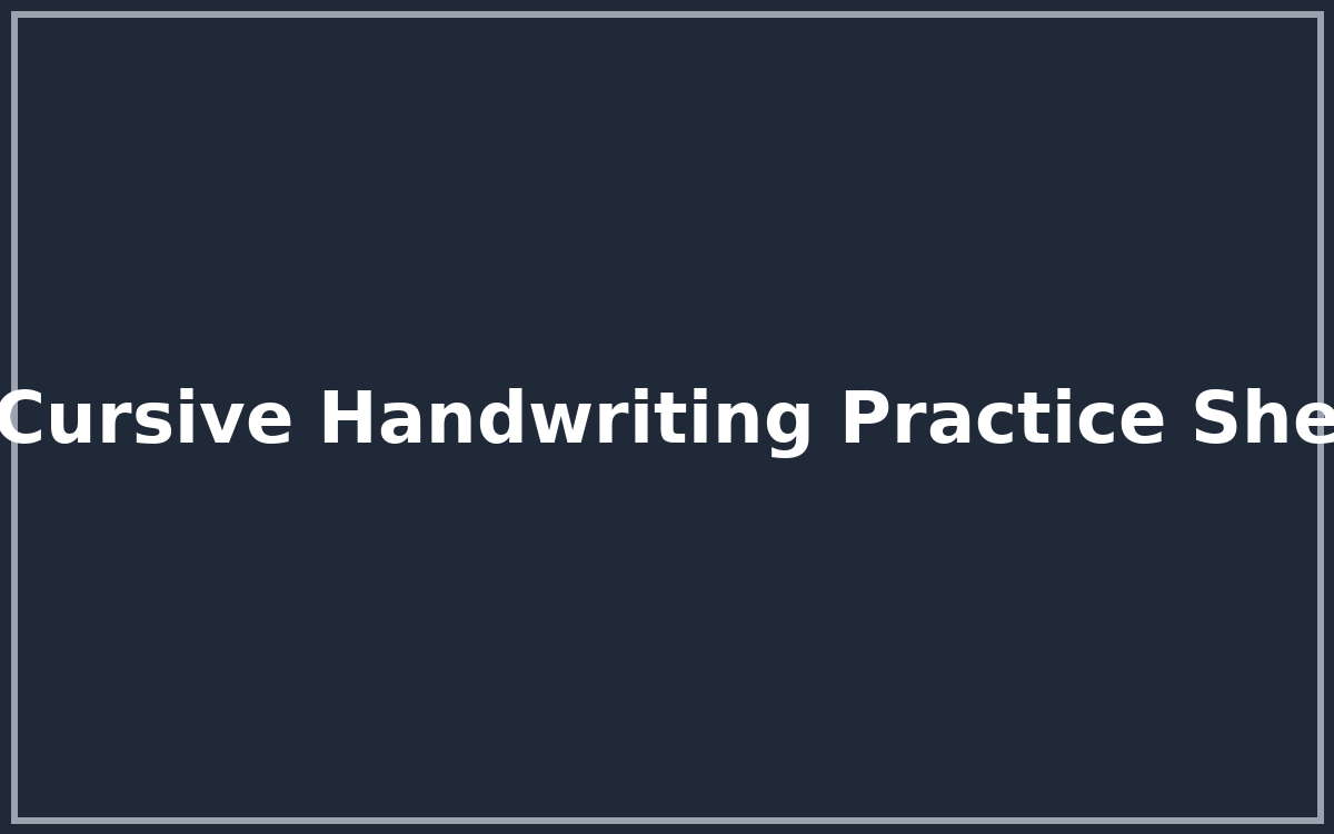 Cursive Handwriting Practice Sheets (A–Z) — printable PDF, Google Sheets & Excel formats included for easy use — designed for students, teachers, parents and busy professionals