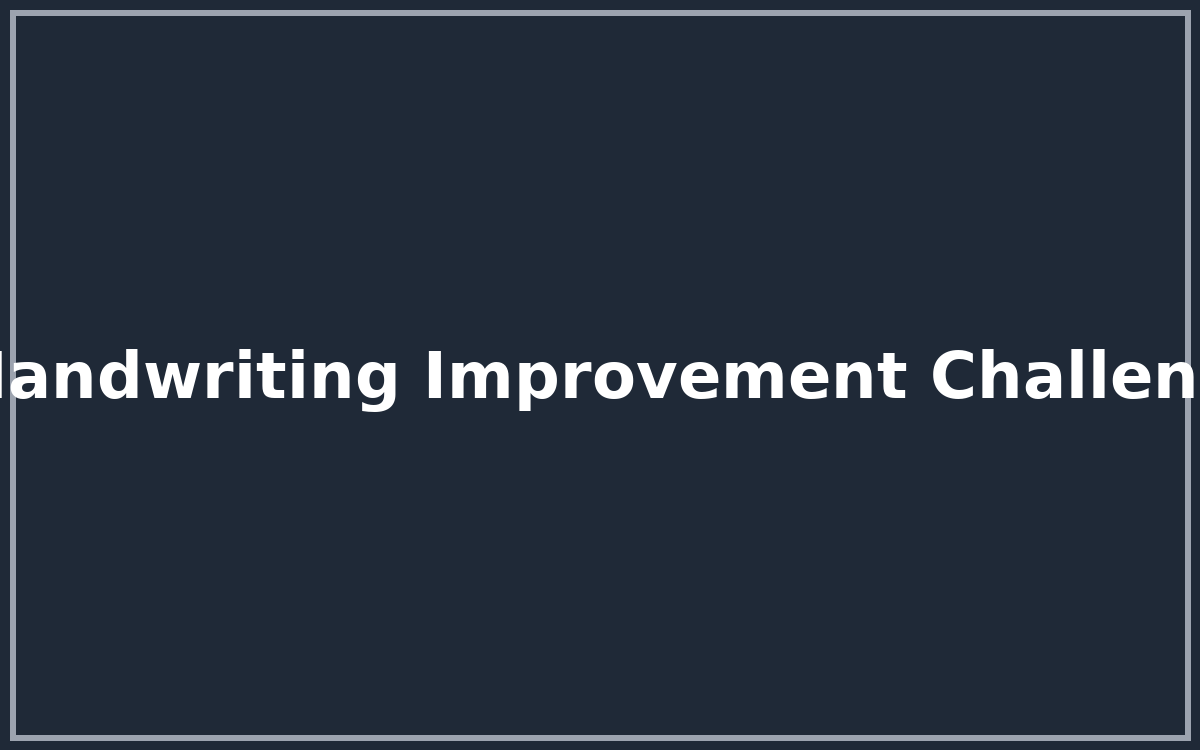 Handwriting Improvement Challenge (14 Days) — printable PDF, Google Sheets & Excel formats included for easy use — designed for students, teachers, parents and busy professionals