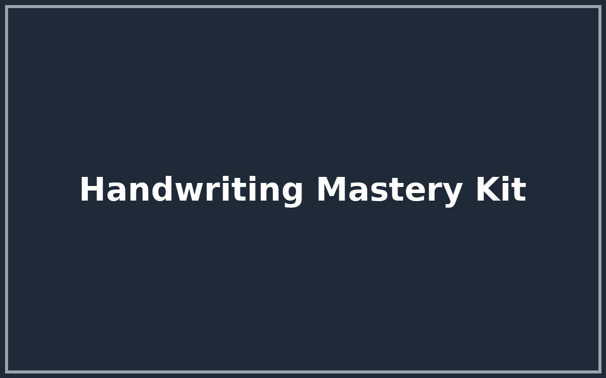 Handwriting Mastery Kit — printable PDF, Google Sheets & Excel formats included for easy use — designed for students, teachers, parents and busy professionals